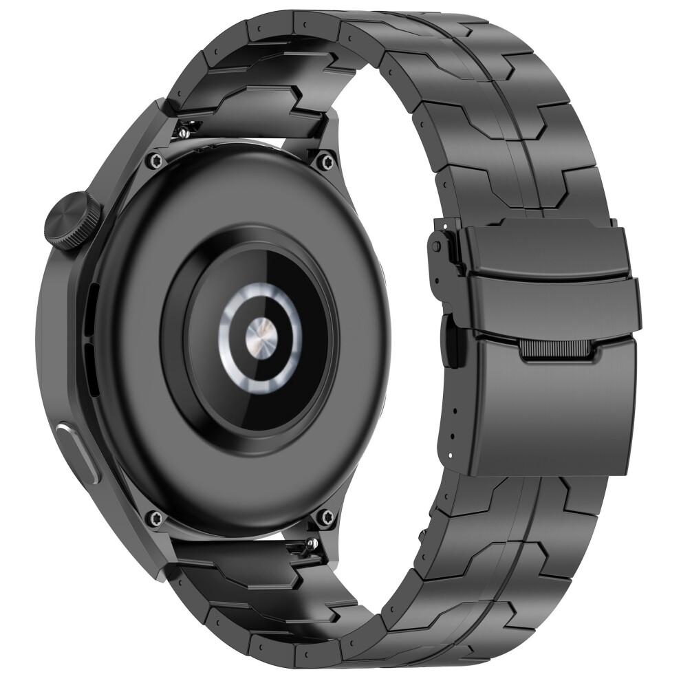 Titanium Watch Strap For 22Mm Smartwatch Security Clasp Black 7314280782154