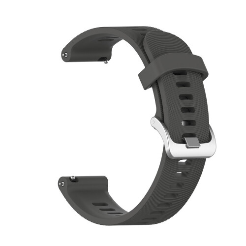Uhrenarmband für Garmin Forerunner 245 Silikon Grey 20 mm