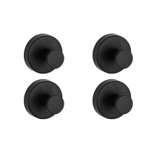 Wandhaken mit Saugstopfen, 4er-Pack Black