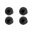 Wandhaken mit Saugstopfen, 4er-Pack Black 1
