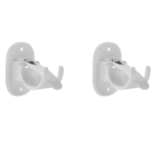 Stabile und diskrete Gardinenstangenhalterungen, 2er-Pack White