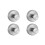 Wandhaken mit Saugstopfen, 4er-Pack Silver 1