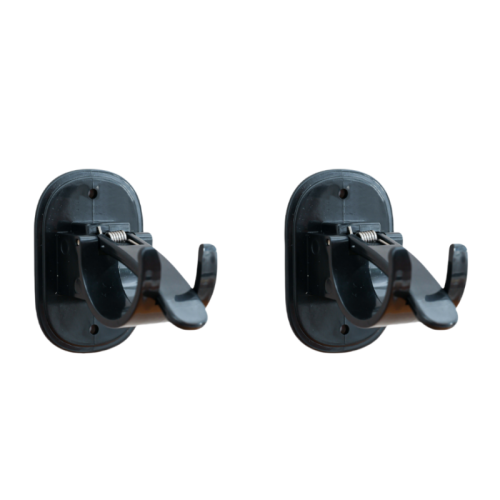 Stabile und diskrete Gardinenstangenhalterungen, 2er-Pack Black