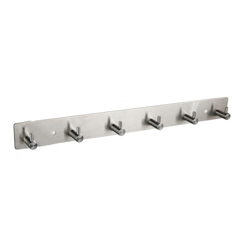 Wandgarderobe mit 6 Edelstahlhaken
