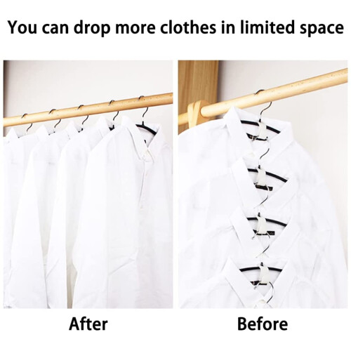 Clothes Hanger Connector Hooks PP Plastic White 30-Pack 2