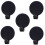 Selbstklebende runde Wandhaken, 5er-Pack Black 2