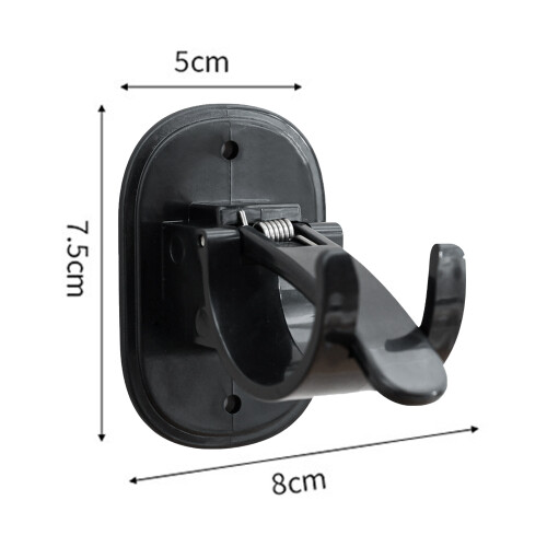 Stabile und diskrete Gardinenstangenhalterungen, 2er-Pack Black 1