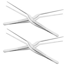 4Stk. Ohrreinigungsstäbchen Mit Pinzette Und Ohrenschmalzlöffel Silber