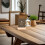 Schild Platzkarten Halter Beige Holz 3 4