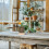 Schild Platzkarten Halter Beige Holz 3 5