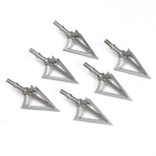 Hunting Broadheads 6 Pack 125 Grain Fixed Stainless Steel For Compound And Traditional Bows