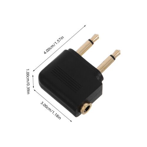4 Vliegtuig Headphone Plug Adapter Oortelefoon Aansluiting 1