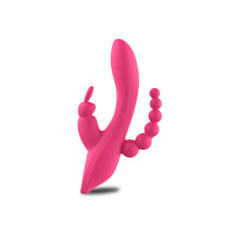 Rabbit Vibrator For Women Hot Pink Dual-Action Clitoral G-Spot Sex Toy