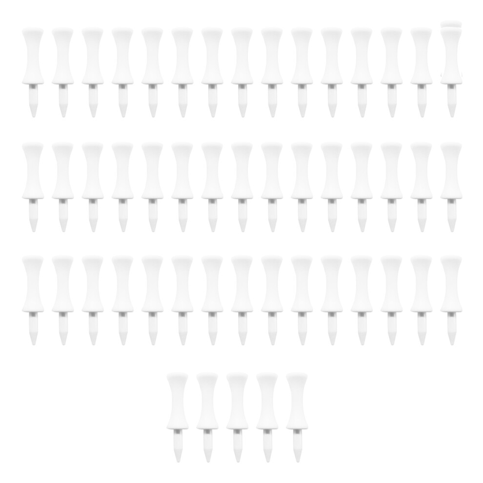 50Pcs Golf-Tees Plastic Step Down Unbreakable-51mm white-image-OPC-PM5X7SG-NEW