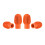 2 Pcs Drum Mute Cover-Cap Drumstick Silent Tip Practical-orange 6