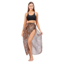 Sexy Beach-Sarong-Pareo for Womens Long-brown leopard print