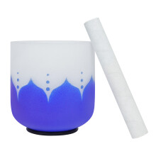 Crystal Singing Bowls 6/7/8 Inches Chakra Frosted-6 inch B tone