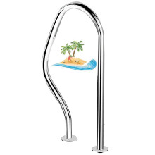 Swimming Pool Safety Hand Rail 304 Stainless Steel Safety Grips Quick Mount Inground Pool Entry 47x80 Cm