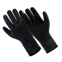 5mm Five Finger Gloves Warm Gloves with Adjustable Waist-M