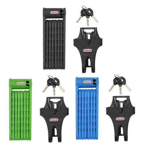 Fold-Up Secure Locking & Anti-Scratch Bike Lock Hardened-Green 1