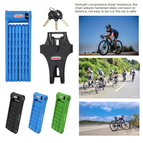 Fold-Up Secure Locking & Anti-Scratch Bike Lock Hardened-Green 2
