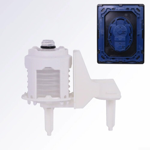 Concealed Toilet Cistern Dual Flush Pneumatic Button Switch Panel White Plastic Replacement Accessory Easy Fit 1