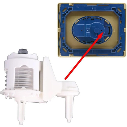 Concealed Toilet Cistern Dual Flush Pneumatic Button Switch Panel White Plastic Replacement Accessory Easy Fit 2