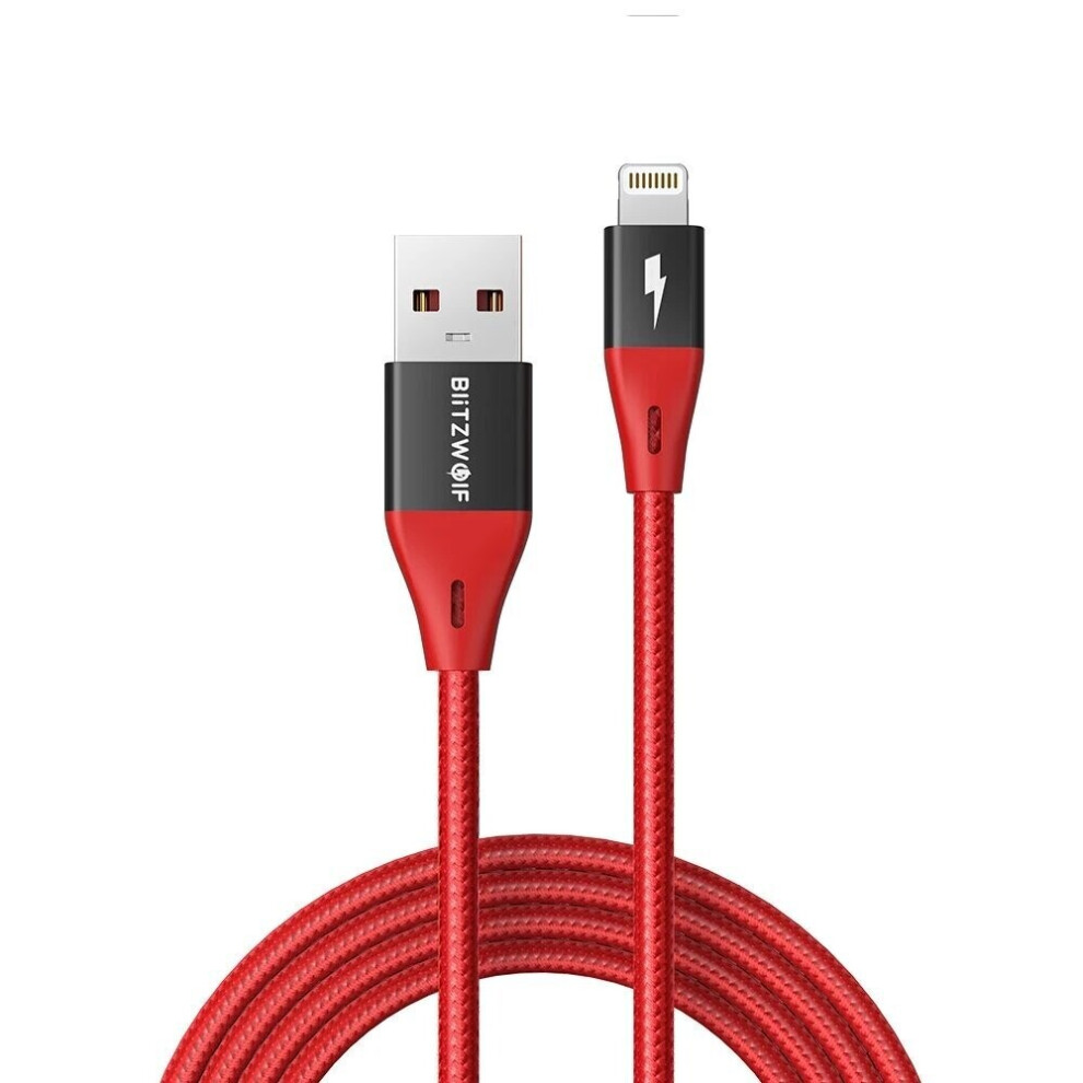 [5Pcs] Blitzwolf Bw Mf10 Pro 2.4A For Lightning To Usb Cable With Mfi Certified 1.8M 6Ft For Iphone Charger Cable Data Transfer Cord For Iphone 12 1 6900749863833