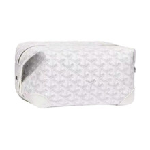 (25cmx12cmx12cm, White) Travel Toiletry Bag PU Leather Multifunctional Makeup Bag for Hotel Bathroom Gray