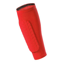 Football Shin Pad Sleeves Breathable Shin Guards Calf Compression Sleeves Legging Covers Red