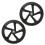 2Pcs PU Scooter Wheels High Elastic Wear-Resistant Black Replacement 6
