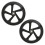 2Pcs PU Scooter Wheels High Elastic Wear-Resistant Black Replacement 5