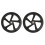 2Pcs PU Scooter Wheels High Elastic Wear-Resistant Black Replacement 3