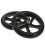 2Pcs PU Scooter Wheels High Elastic Wear-Resistant Black Replacement 10
