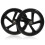 2Pcs PU Scooter Wheels High Elastic Wear-Resistant Black Replacement 8