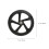2Pcs PU Scooter Wheels High Elastic Wear-Resistant Black Replacement 11