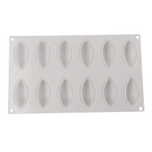 Quenelle Shaped Silicone Cake Fondant Mold - 12 Cavity Mousse Cake Tool