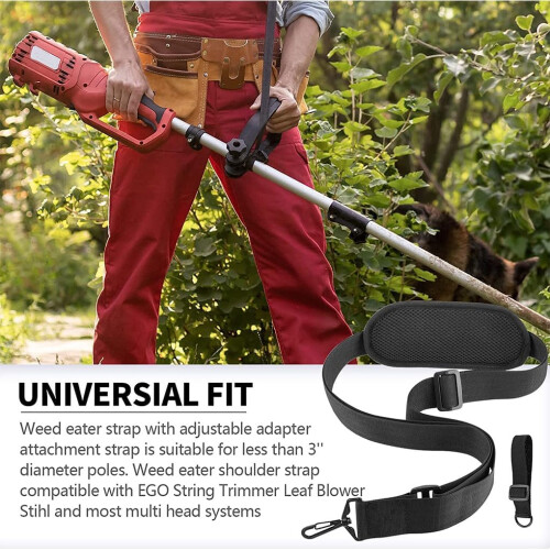 Comfortable Double-Strap Padded Belt For String Trimmer Shoulder Strap Black Durable Garden Tool Belt 1