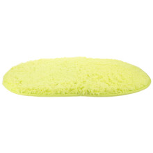 Waschbare Badematte Oval Aus Schafwolle Grün 1