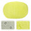 Waschbare Badematte Oval Aus Schafwolle Grün 1 11