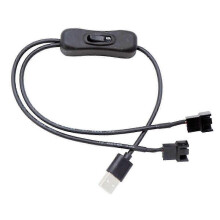 USB to 3-Pin / 4-Pin PWM 5V USB Sleeved Fan Power Adapter Cable Case Fan Adapter Connector Cable wit