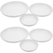 12Pcs Plant Pot Saucers White PP Resin Non-Slip Drainage Tray