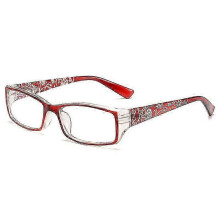 (150, Wine red frame) New Style Carved Reading Glasses Anti-blue Light Ladies Reading Glasses Spring Leg Women's Reading Glasses