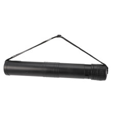 Telescopic Art Tube Extendable Storage Tube for Prints and Maps With Shoulder Strap Black 77X6CM