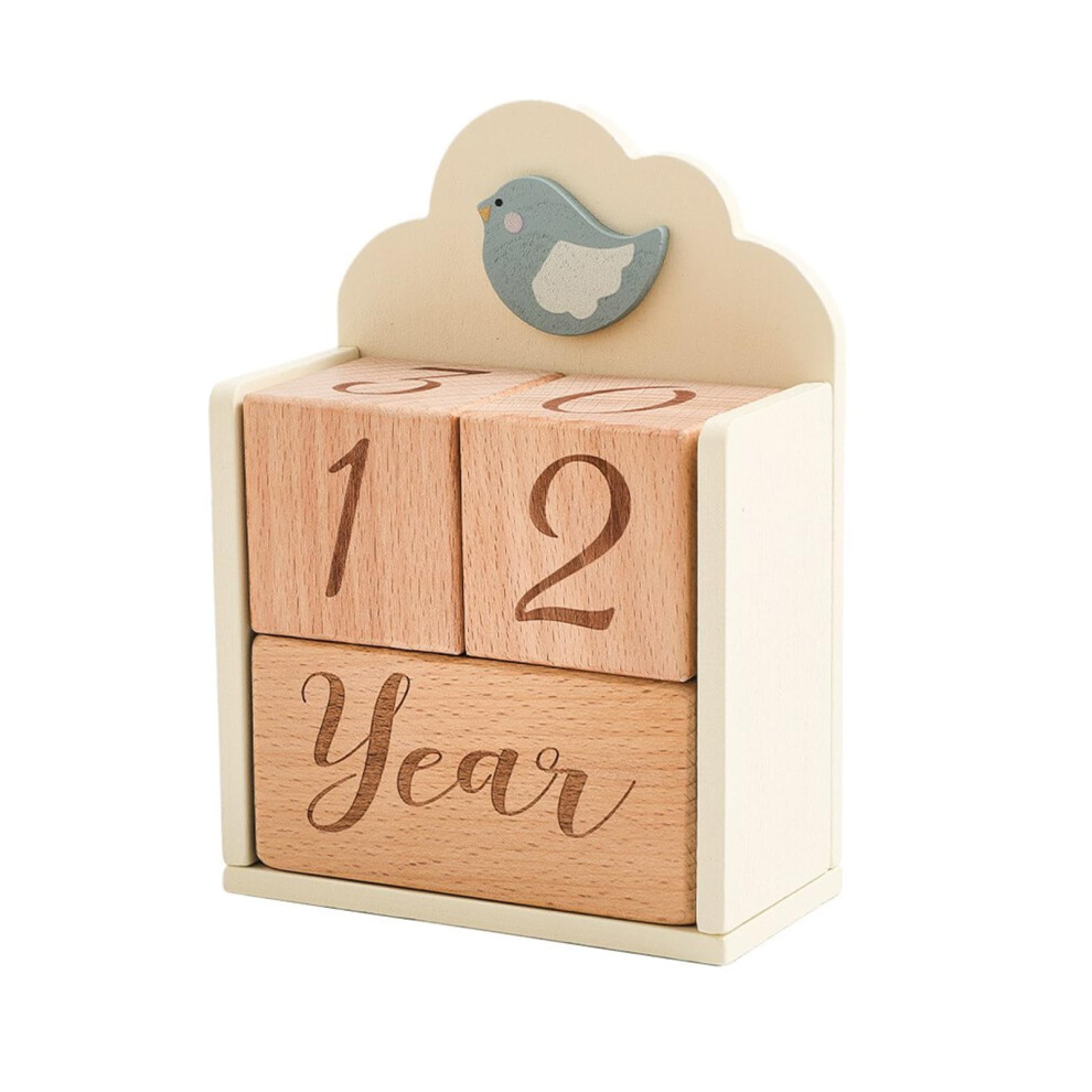 Baby Monthly Props Wooden Growth Landmark Blocks Photography Props Milestones Birth Record Keepsake Toddler Development