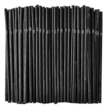 (100 sticks) 500/200/100pcs Flexible Bendy Black Drinking Straws Plastic Disposable Straws