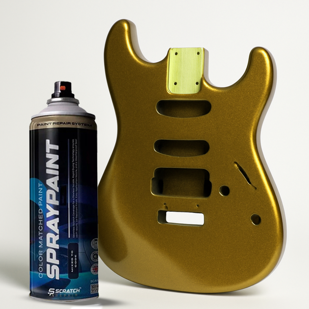 Mustard Yellow Nitrocellulose Guitar Finish Spray High Gloss 400Ml Aerosol 5060934195185