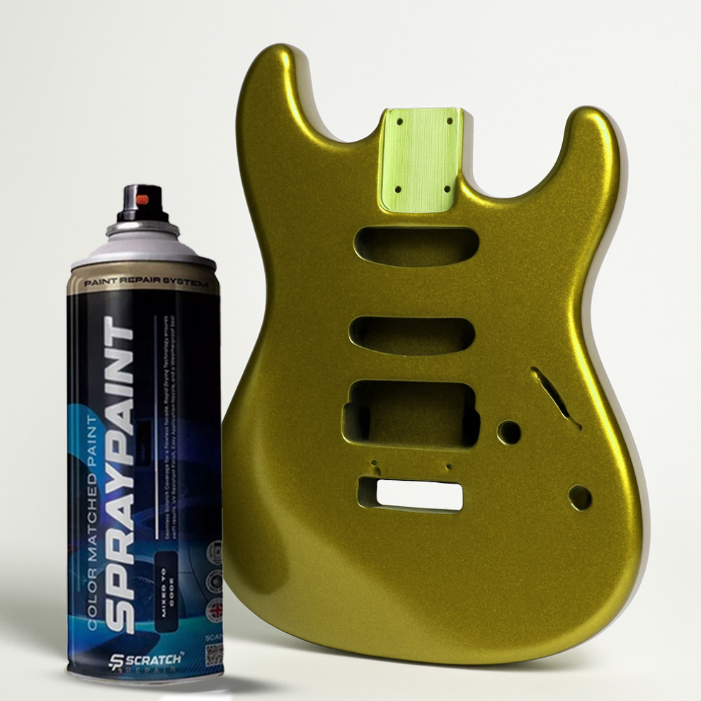 Olive Yellow Nitrocellulose Guitar Finish Spray High Gloss 400Ml Aerosol 5060934195192