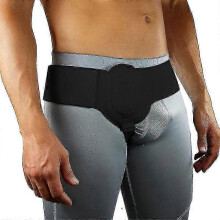 (Black) Adult Hernia Belt Truss For Groin Or Sports Hernia Support Support Pain Relief Recovery Belt With 1 Removable Compression Pad