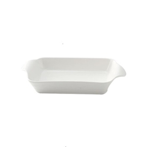 White Ceramic Baking Dish Small Color A Microwave Safe Oven Bakeware Fruit Salad Table Decor